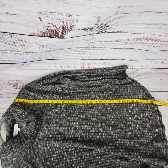 Michael Stars Lightweight Cowl Neck Gray White Ribbed Knit Sweater Size 2XL - Picture 9 of 9